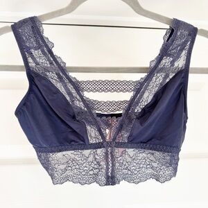 NWT Victoria’s Secret Dusty Blue Lace Bralette